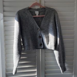 H&M knit cropped cardigan and dress matching set